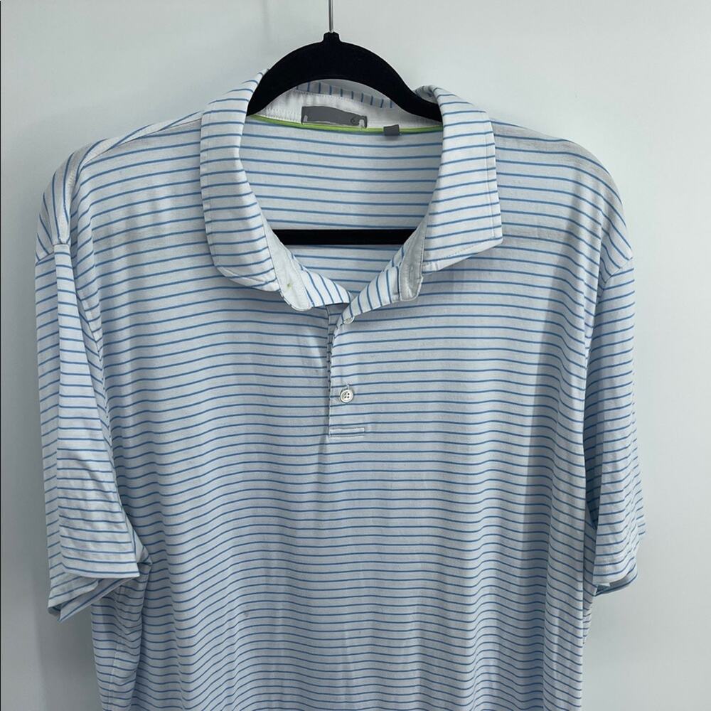 TASC Performance Micro Modale blend striped short sleeve polo shirt sz XXL
